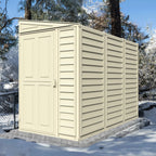 Kymax 4ft x 8ft Sidemate Plastic Vinyl Resin Outdoor Storage Shed With Foundation Kit 06625