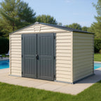 KyMax StoreMax Plus 10.5x8 Ft with Molded Floor Plastic Vinyl Storage Shed 30225