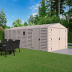 KyMax 10.5ft x 20.5ft w/ Vinyl Garage with Foundation Kit and windows 15226