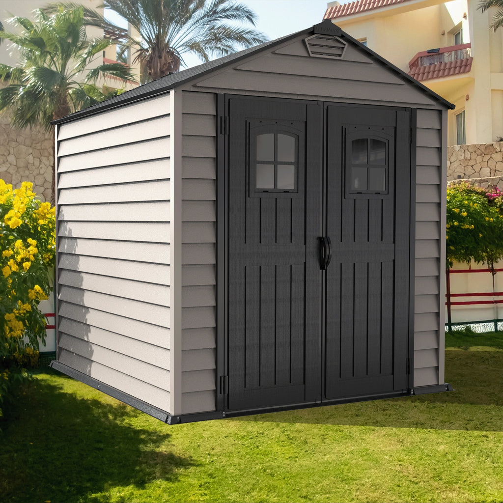 KyMax 7ft x 7ft StoreMax Plus Plastic Vinyl Shed with Molded Floor 30325