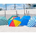 Kymsly 7.5’ Steel Beach Umbrella – Acrylic Canopy & Ash Wood Pole