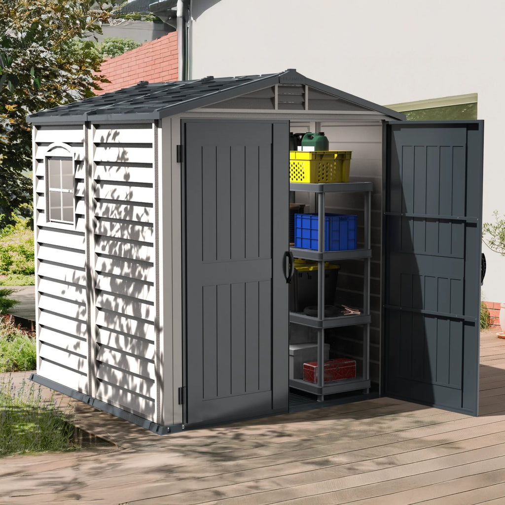 KyMax Plus 6ft x6ft Storemate Plastic Vinyl Shed with Molded Floor 30425