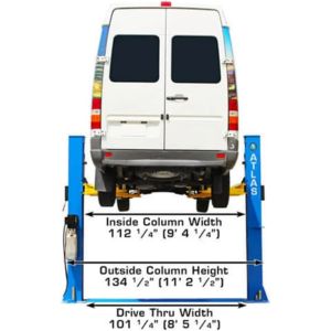 &nbsp;Atlas Automotive Equipment Atlas Equipment BP10000X Commercial Grade Baseplate 10 000 Lb. Capacity 2-Post Lift