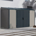 KyMax SideMate Plus Pro 10' x 4' Plastic Vinyl Outdoor Storage Shed with Double Doors 36825