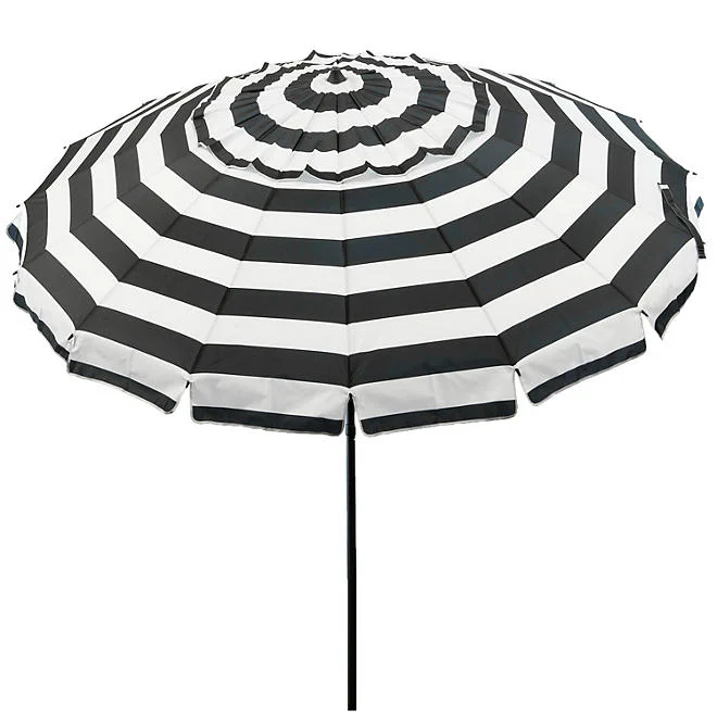 Kymsly OneClick Gen2 9’ Patio Market Umbrella – Push-Button Tilt & Rib Replacement Technology
