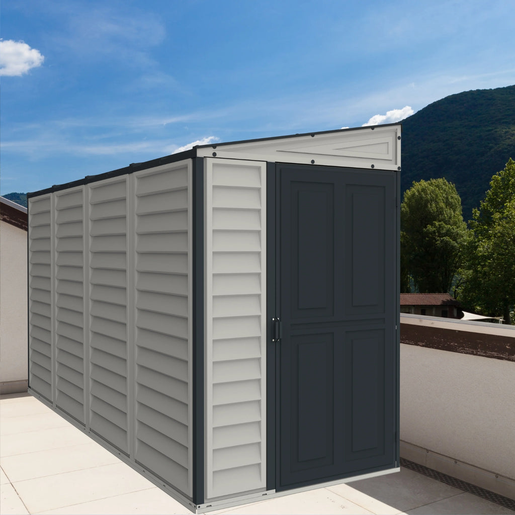 Kymax 4ft x 10ft Sidemate Plus Plastic Vinyl Resin Outdoor Storage Shed With Foundation Kit 36725