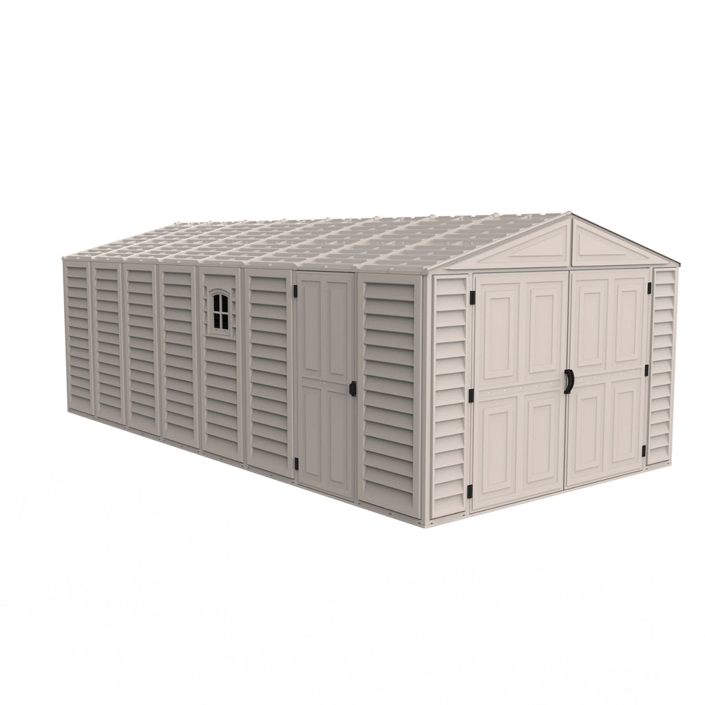 KyMax 10.5ft x 20.5ft w/ Vinyl Garage with Foundation Kit and windows 15226