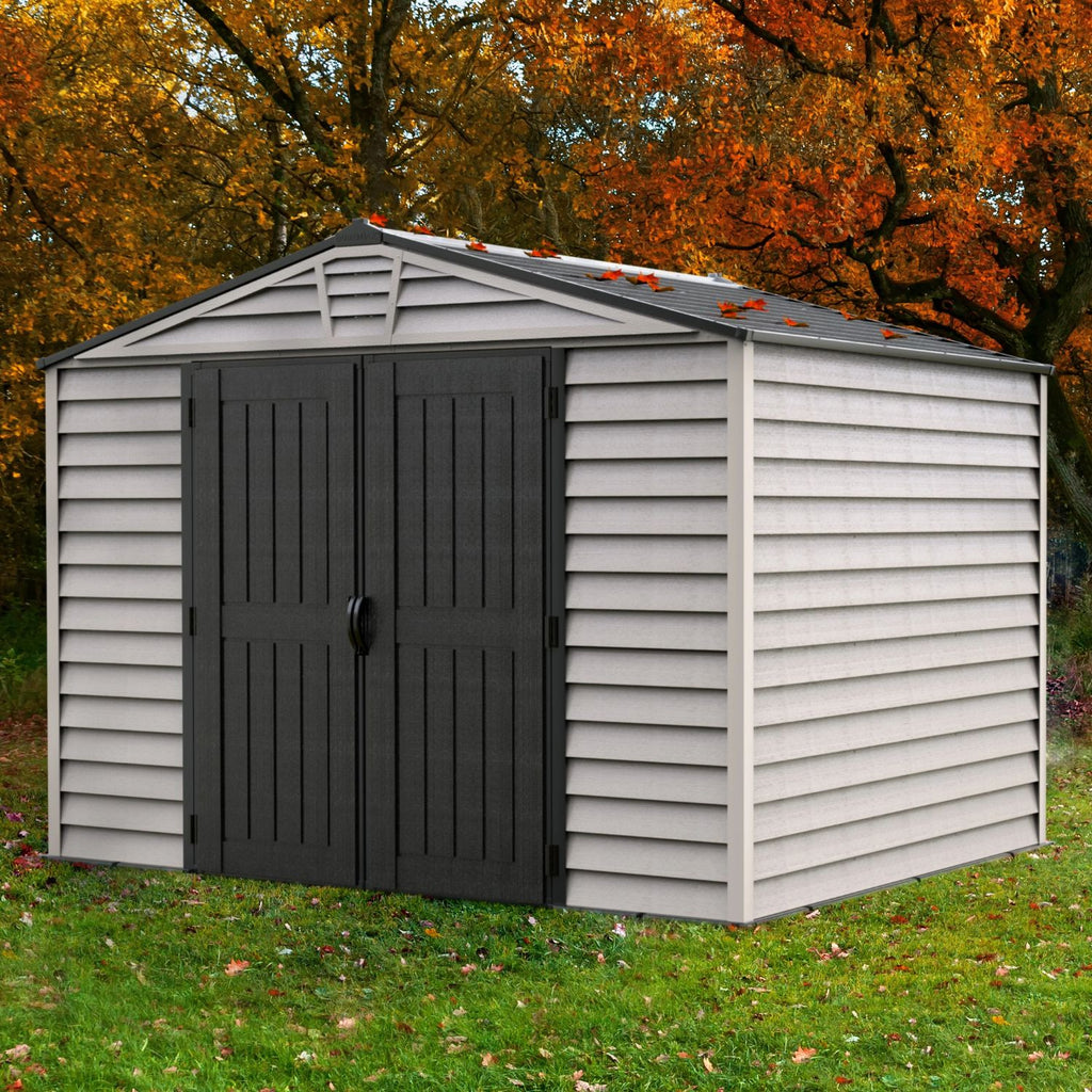 KyMax StoreMax Plus 10.5x8 Ft with Molded Floor Plastic Vinyl Storage Shed 30225