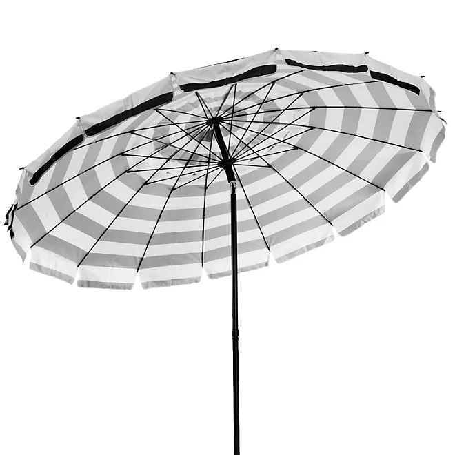 Kymsly OneClick Gen2 9’ Patio Market Umbrella – Push-Button Tilt & Rib Replacement Technology