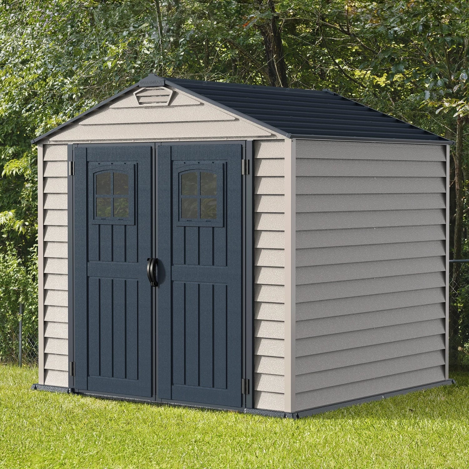 KyMax 7ft x 7ft StoreMax Plus Plastic Vinyl Shed with Molded Floor 30325