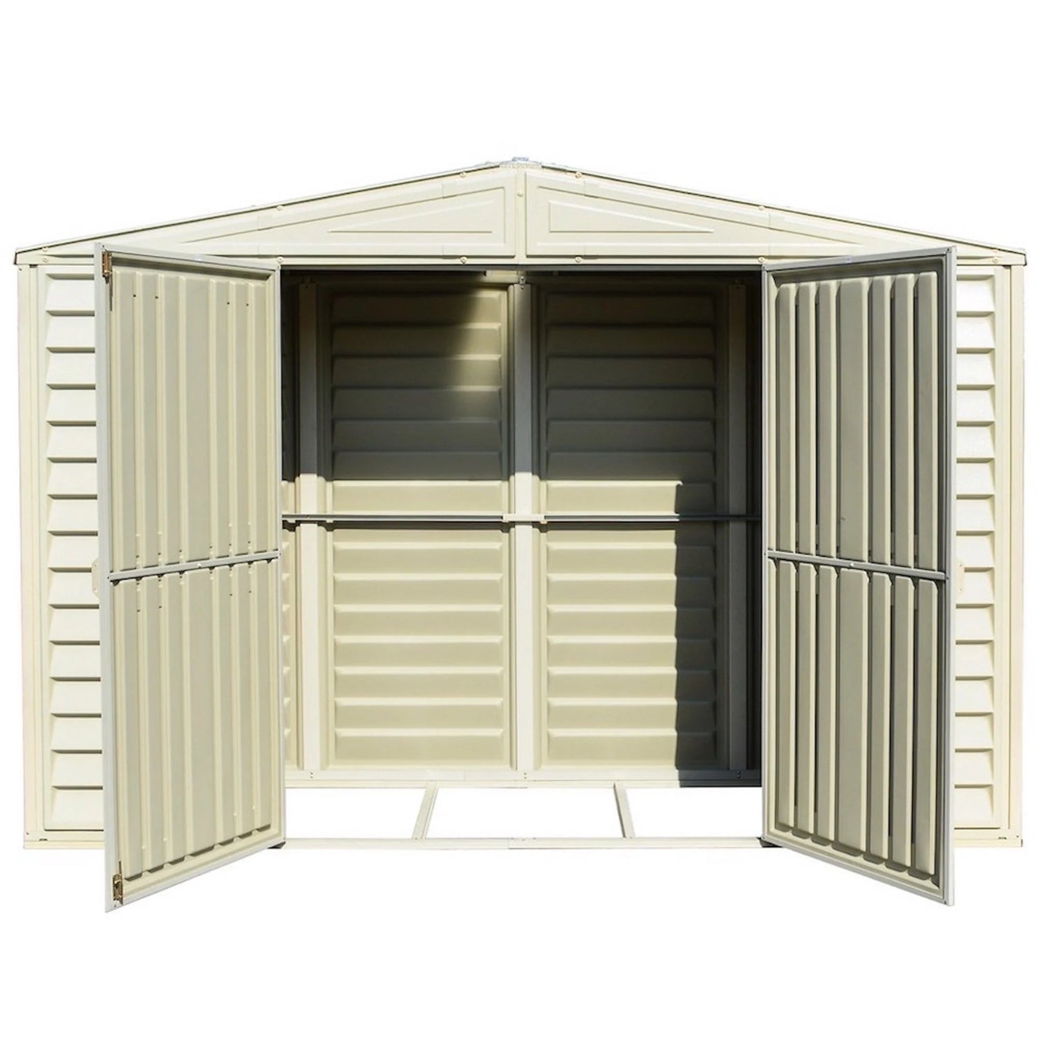 KyMax 10.5ft x 2.75ft SidePro Plastic Vinyl Shed with Foundation Kit 98001