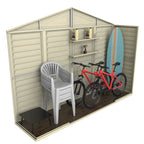 KyMax 10.5ft x 2.75ft SidePro Plastic Vinyl Shed with Foundation Kit 98001