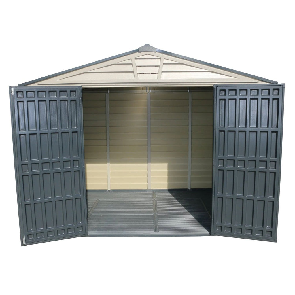 KyMax StoreMax Plus 10.5x8 Ft with Molded Floor Plastic Vinyl Storage Shed 30225