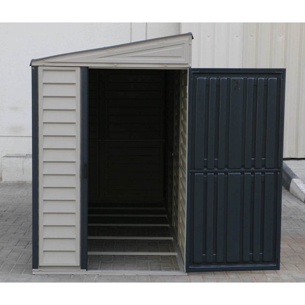 Kymax 4ft x 10ft Sidemate Plus Plastic Vinyl Resin Outdoor Storage Shed With Foundation Kit 36725