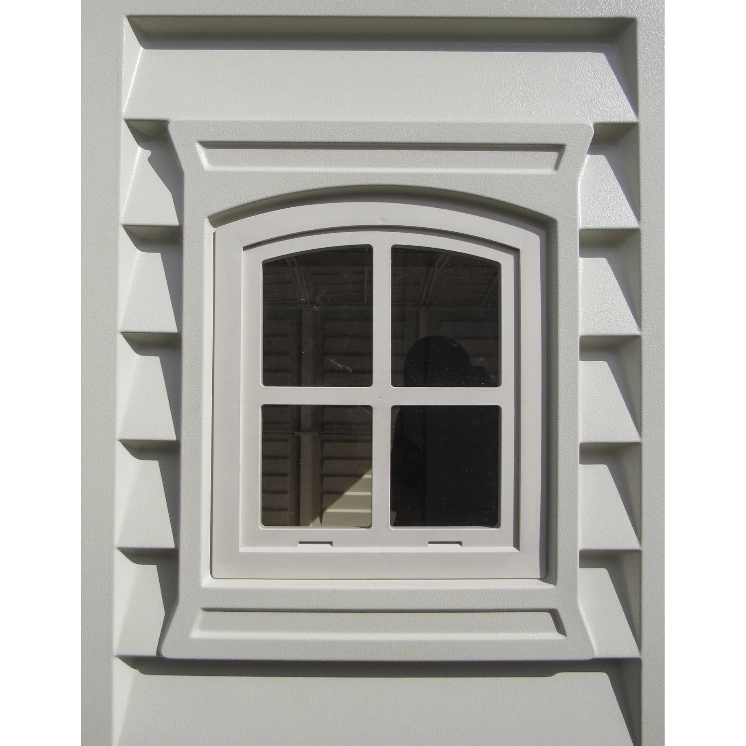 KyMax 10.5 ft x 8ft Woodbridge Plus Plastic Vinyl Shed w/ Foundation Kit & Window 40214