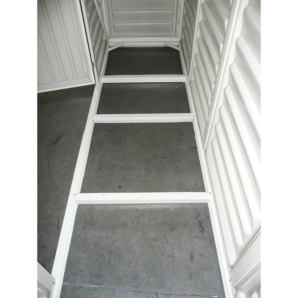 KyMax 10.5ft x 2.75ft SidePro Plastic Vinyl Shed with Foundation Kit 98001