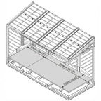 KyMax SideMate Plus Pro 10' x 4' Plastic Vinyl Outdoor Storage Shed with Double Doors 36825